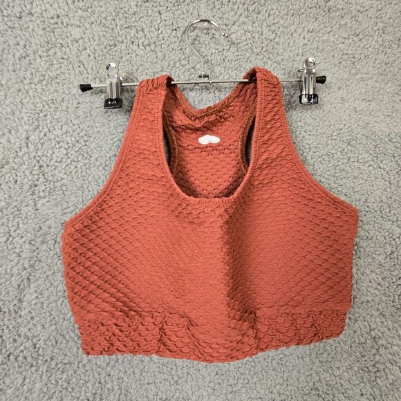 Booty by Brabants BBB Croco Skin Crop Sleeveless Top & Bike Shorts Set Orange - Picture 5 of 11